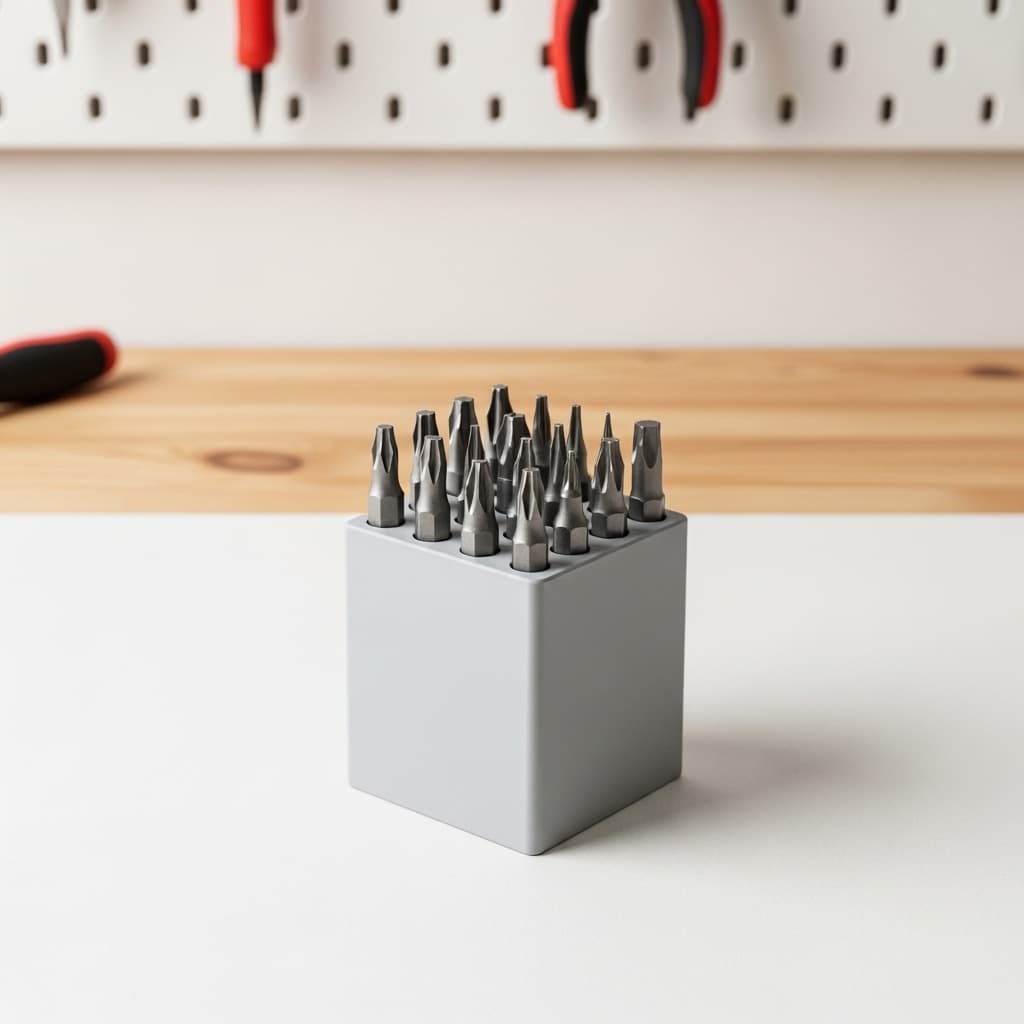 ERGOVO Support d'Embouts & Forets – Organisateur Compact pour Atelier et Bureau — accessoire Atelier ERGOVO fabriqué en France