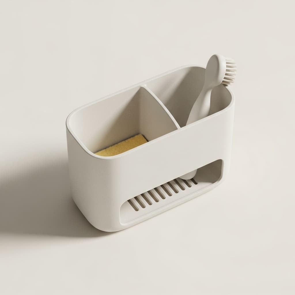 ERGOVO Organiseur d'Évier Multifonction – Porte Éponge & Brosse avec Égouttage — accessoire Maison ERGOVO fabriqué en France