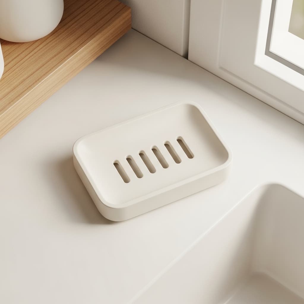 ERGOVO Porte-Savon Égouttant – Design Minimaliste avec Drainage — accessoire Maison ERGOVO fabriqué en France